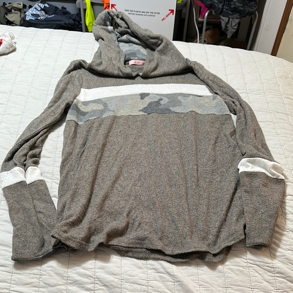 Gray Camo Sweater